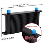 Universal Black Oil Cooler 19 Rows 10AN Stacked Plate Transmission Engine Cooler