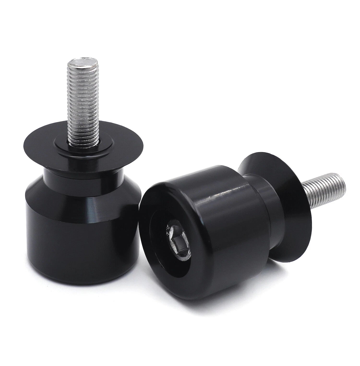 Black Swingarm Spool 10mm Thread for Kawasaki Ninja 250R (2008–2011) / 650R (2006–2011) / ZX-10R
