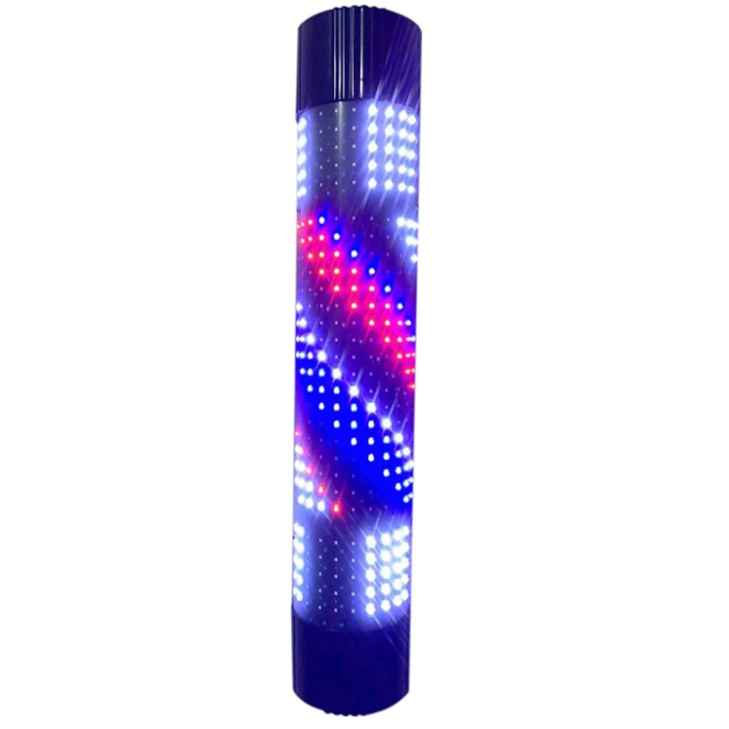 Rotating Illuminated Barber Shop Sign for Salon Wall-Mounted (33'')