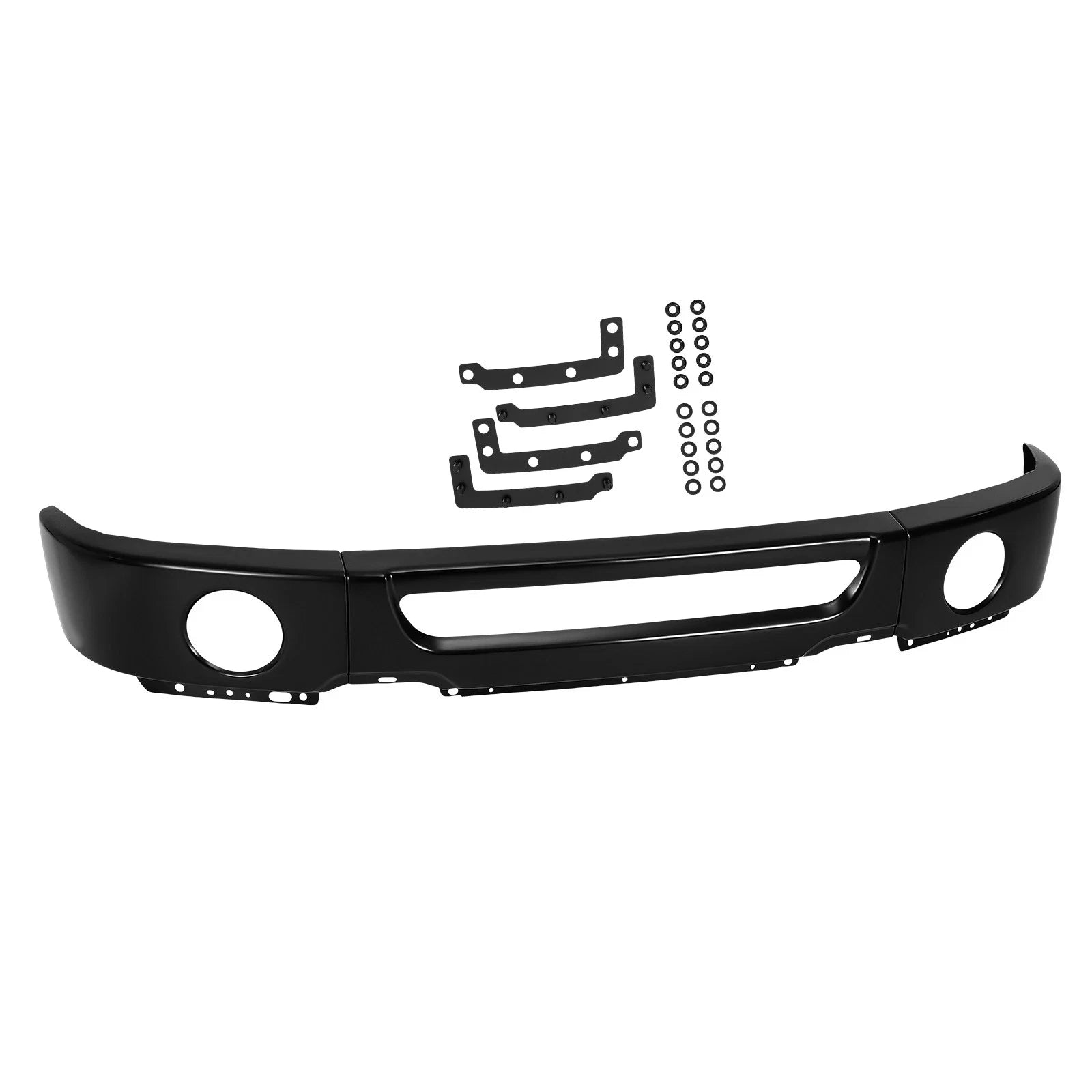Steel Front Bumper Face Bar for Ford F-150 (2006–2008) Black w/Fog Light Hole