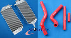 Aluminum Radiator + Red Hose for Suzuki RM125 (2001-2008)