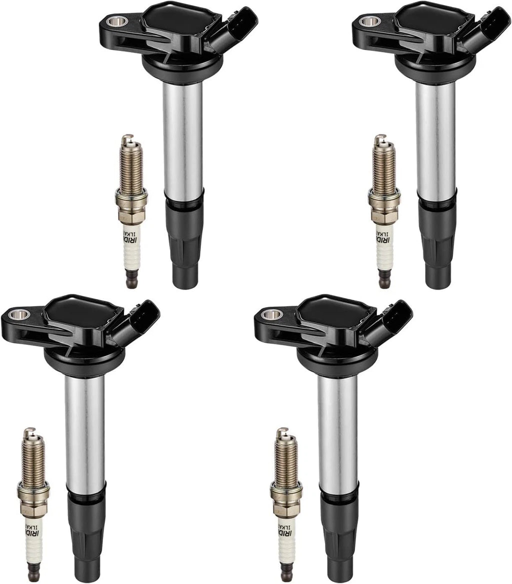 4pcs Spark Plugs & Ignition Coils for 2010–2015 Toyota Prius 1.8L