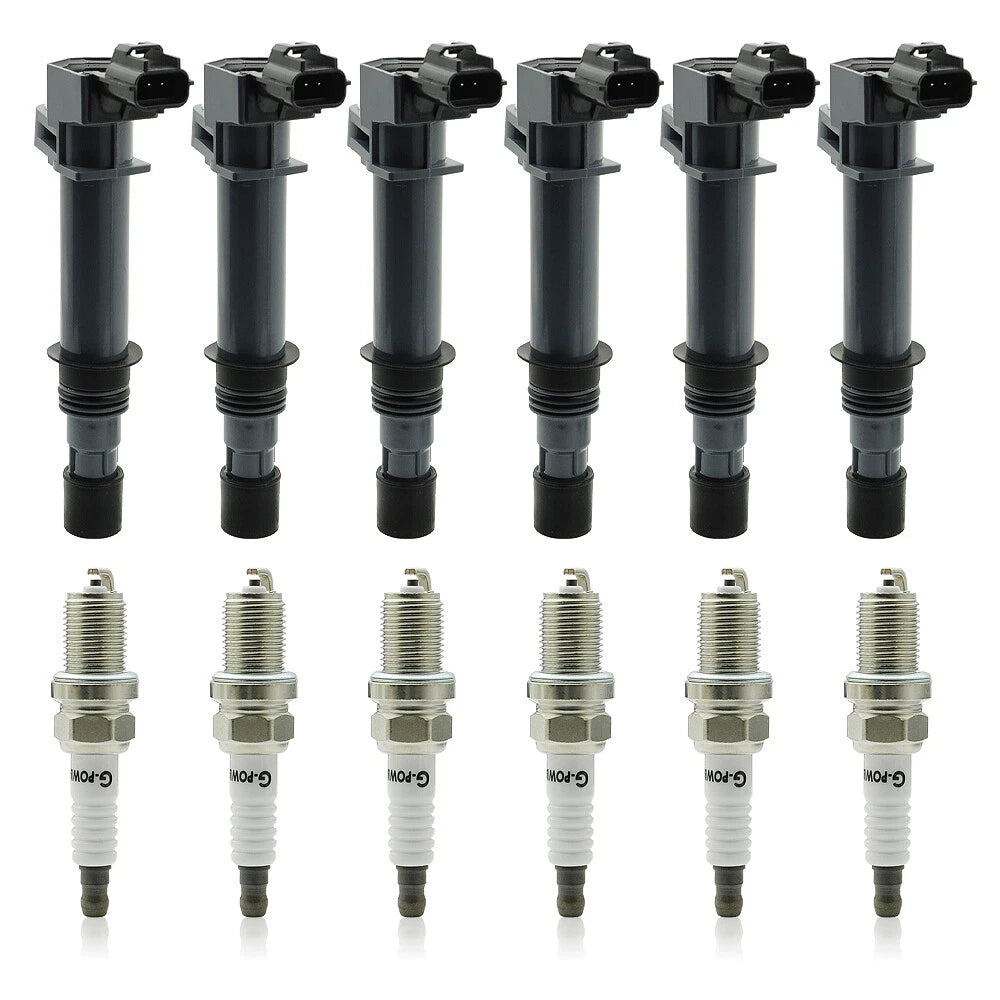 6pc spark plugs & ignition coil packs UF270 for Jeep Liberty (2002–2008)