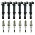 6pc spark plugs & ignition coil packs UF270 for Jeep Liberty (2002–2008)
