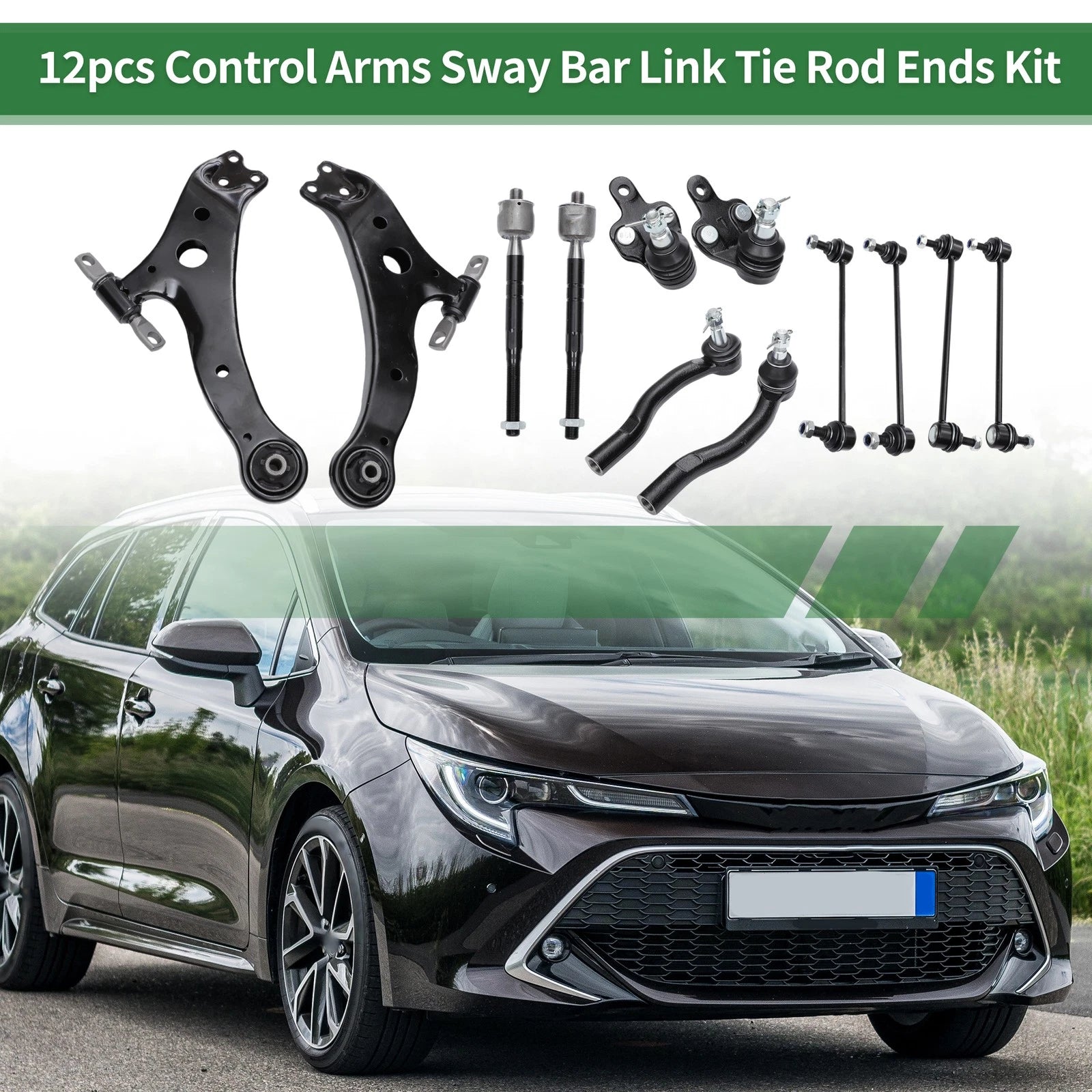 12pcs Front Suspension Kit Lower Control Arm for Toyota Camry (No. ES80602/K750011)