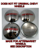 Hubcap Set Stainless Steel Replacement for Chevrolet 1/2 Ton Truck (1947–1953)