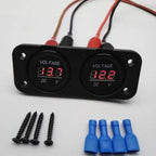Dual Battery LED Digital Voltmeter for Marine and Boat (Waterproof)
