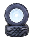 Set of 2 Lawn Mower Tires 20X8-10 4-Ply with 4x4" White Wheel 13039