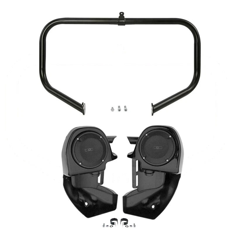 Lower Vented Fairings Speakers Engine Guard Bar for Harley Road King (2009–2013)