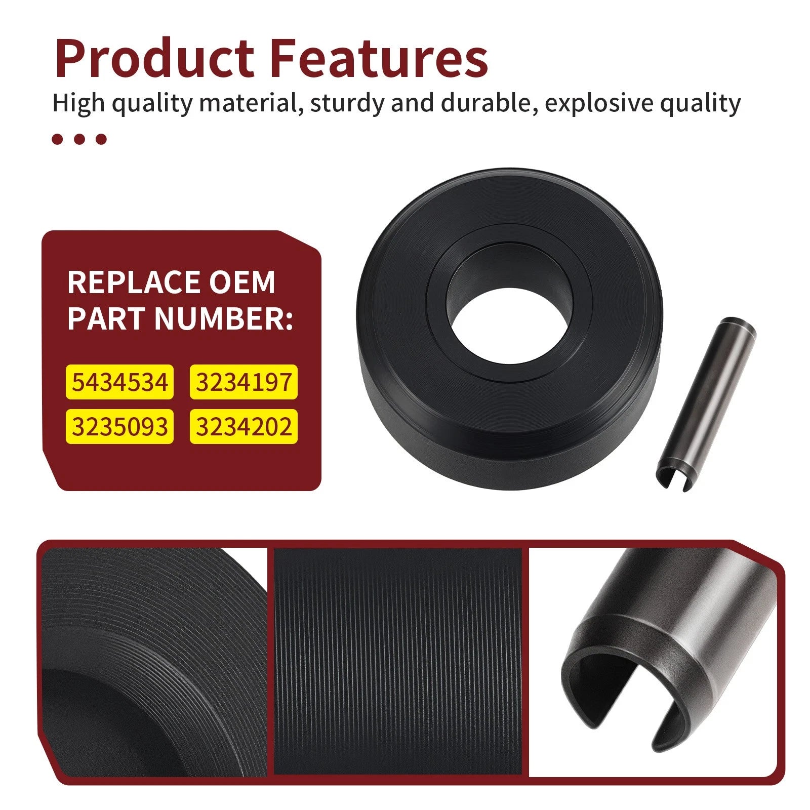 4X Secondary Clutch Roller w/Pin for Polaris RZR XP 1000 (2014–2015)