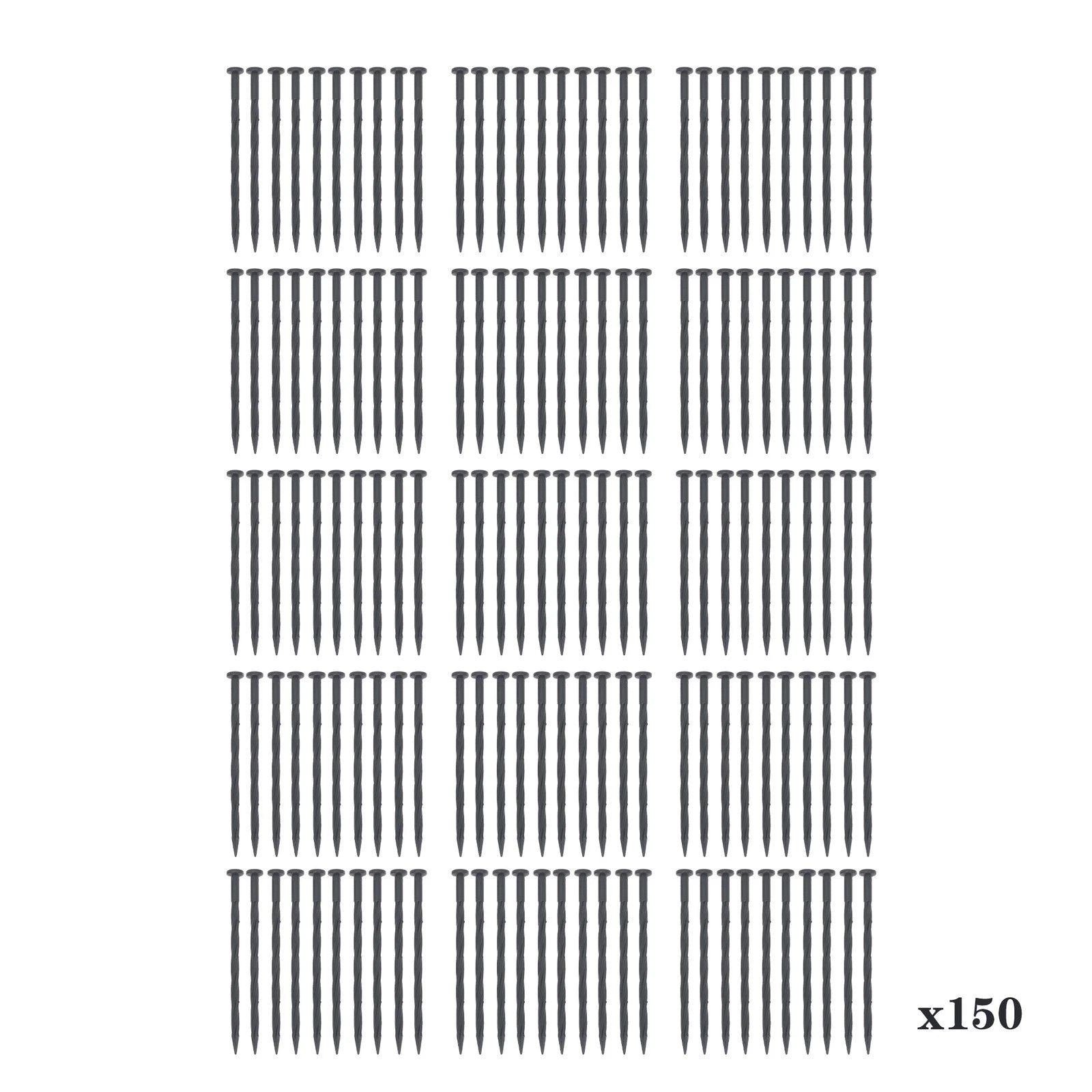 Set of 150 Plastic Garden Stakes for Lawn Edging