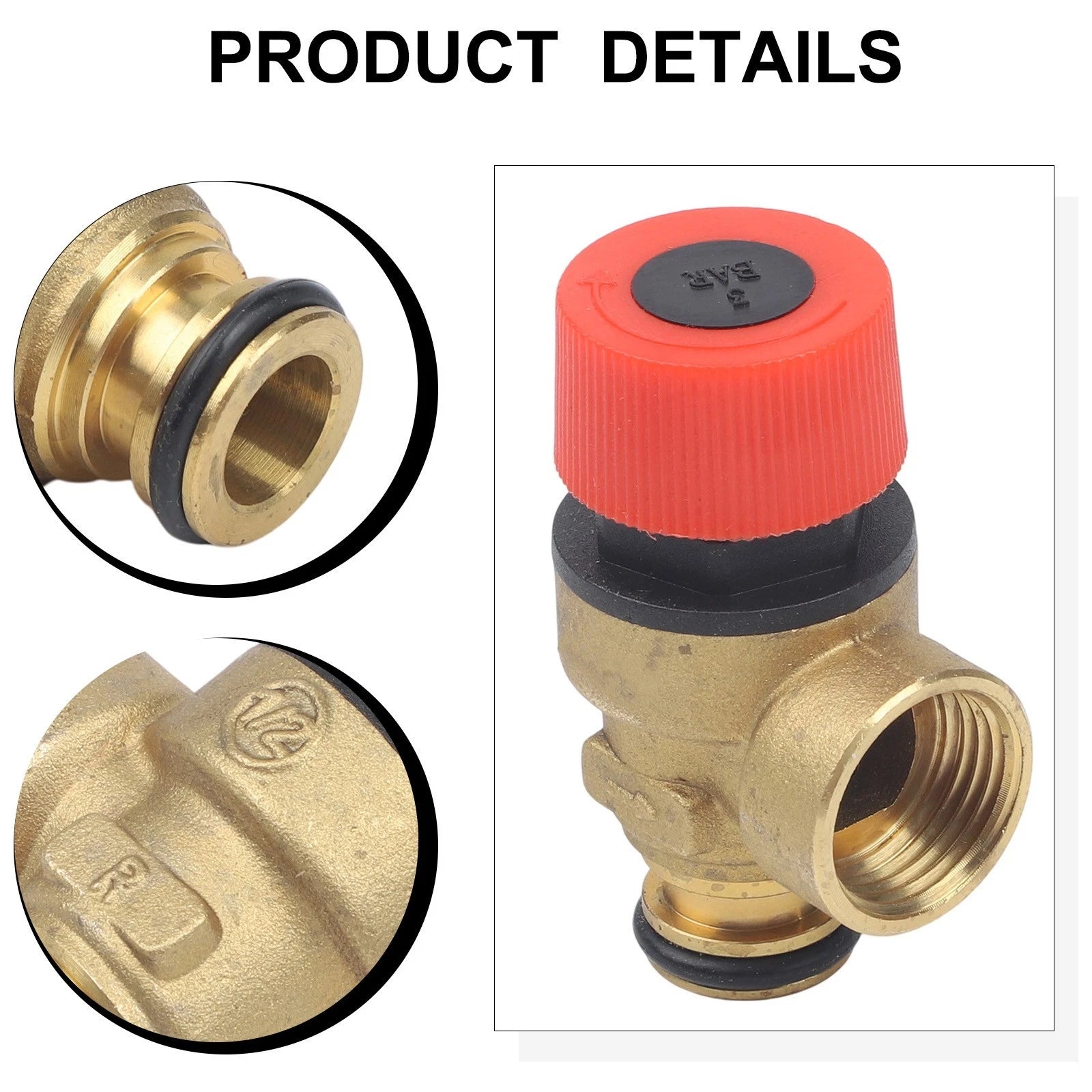3Bar Pressure Relief Valve for Gas Boiler Heating Controls