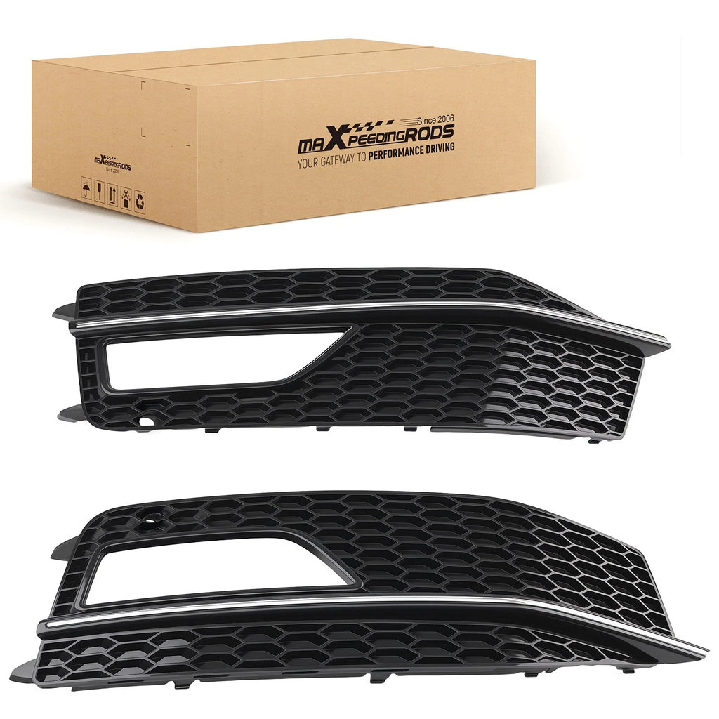 Pair Fog Light Grille Cover for Audi A4 (2013–2016) 8K0807681L