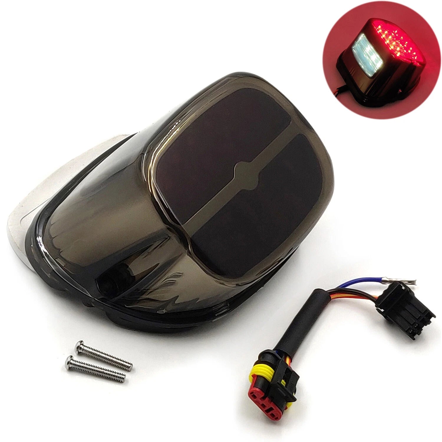 Red Tail Brake Lights for Harley Dyna Sportster (1999–2008) Smoke