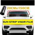 Sun Visor Strip for Universal Vehicles (Vinyl, Black)