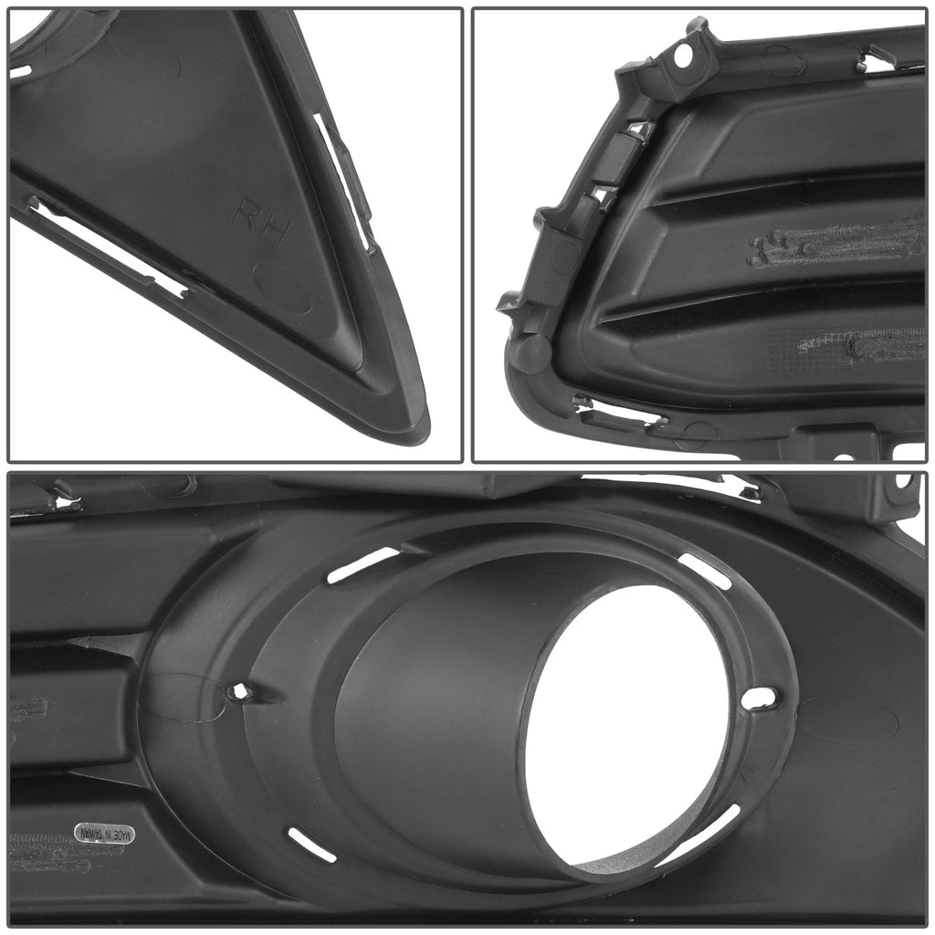Fog Light Bezel for Ford Fusion (2013–2016) Right Smooth Black Factory Style