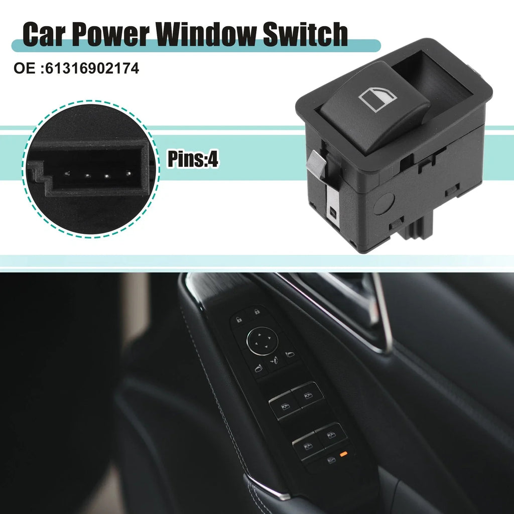 Front Left Driver Power Window Switch for BMW 323i (1999-2000)