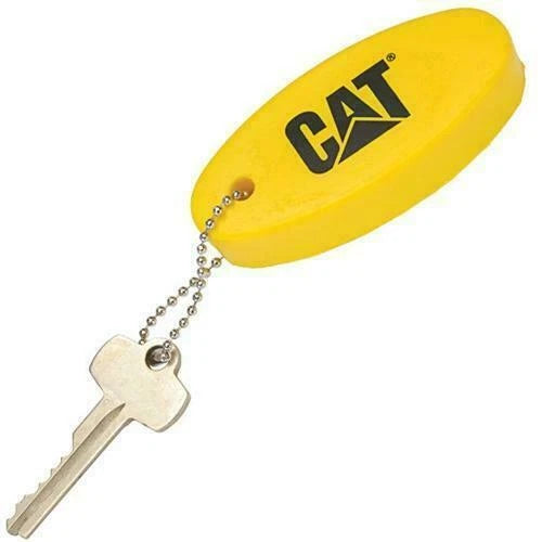 Caterpillar CAT Equipment Yellow Floating Marine Keychain Key Tag FOB