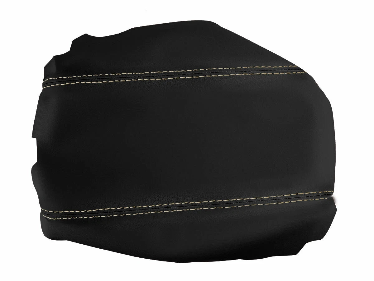 Leather Console Lid Armrest Cover for Acura TSX (2009–2014) Beige Stitch