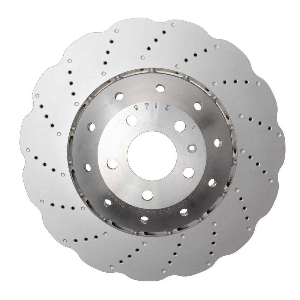 390mm Drilled Composite Wavy Brake Disc Rotor for Audi RS7 (2014–2020)