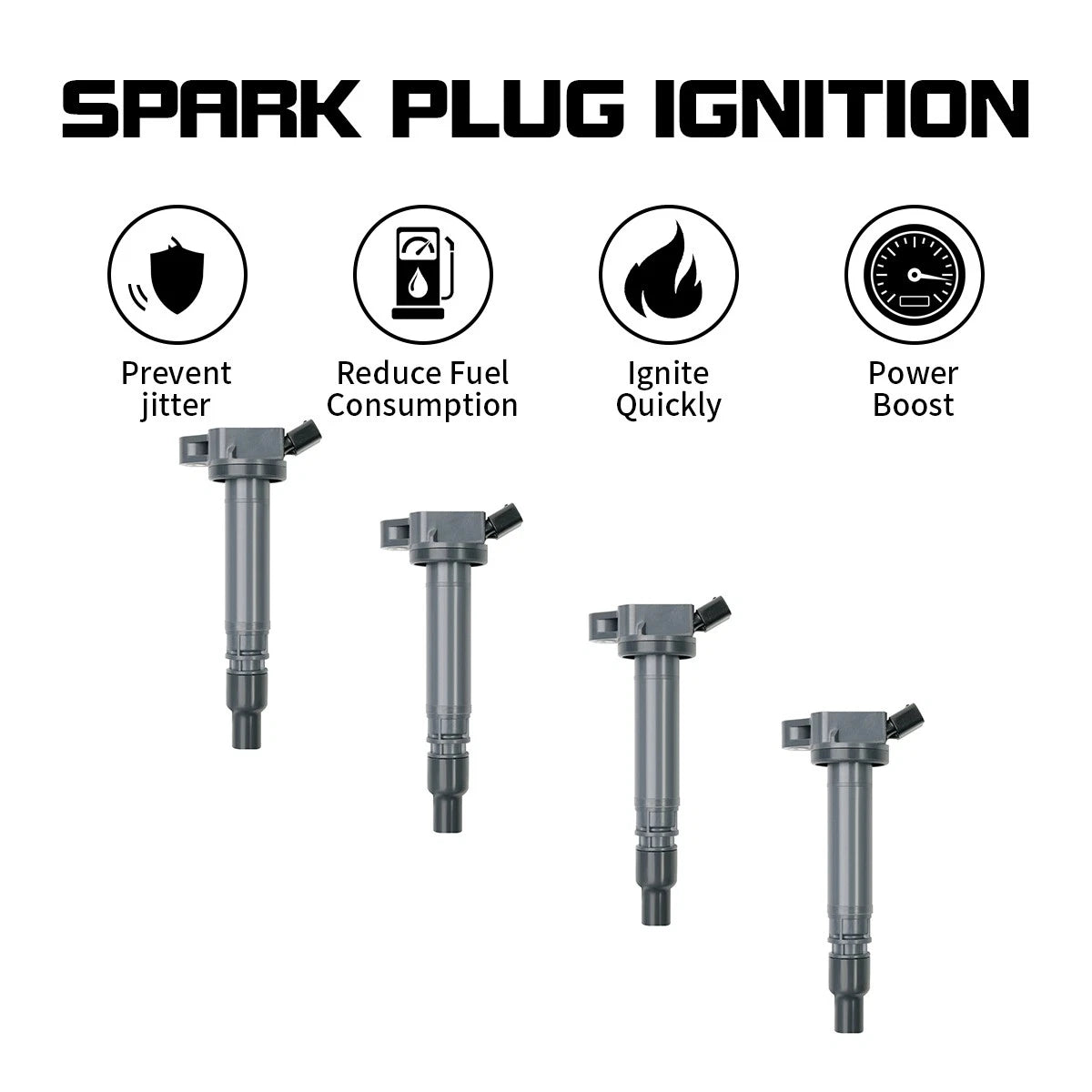 4X Ignition Coil for Toyota 4Runner (2010–2020), Land Cruiser (2008–2020), Corolla (2019)
