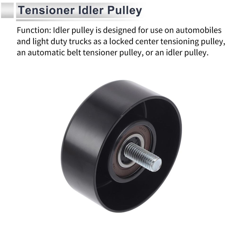 Drive Belt Idler Pulley for Chevrolet Silverado (2013–2021) No. 24506756 Black