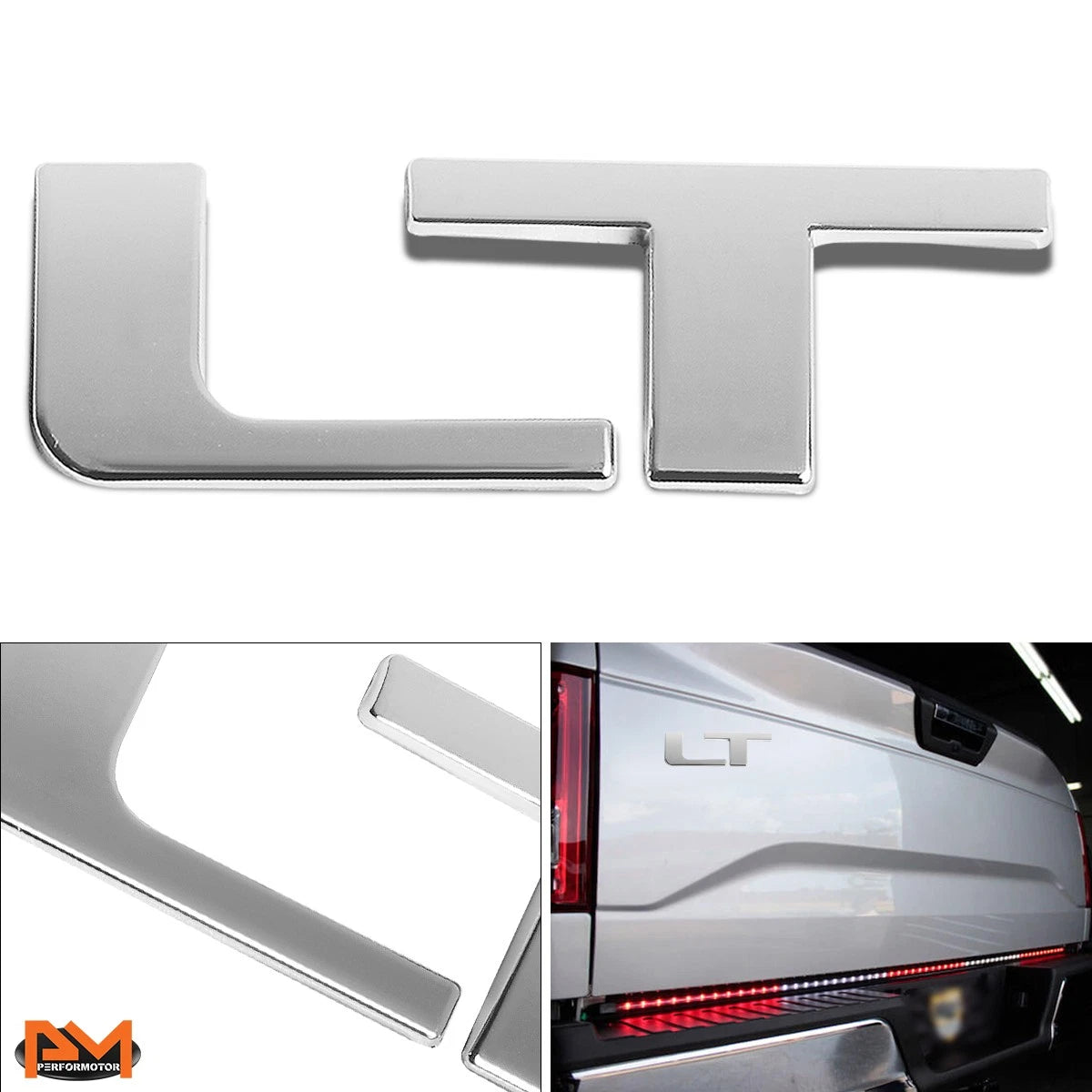 LT Chrome Emblem Sticker for GMC Chevrolet Pickup