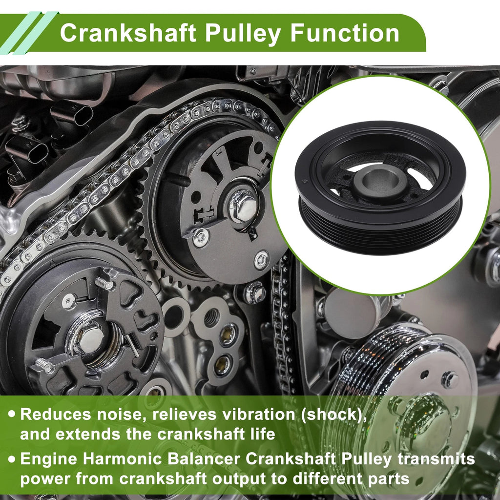Engine Harmonic Balancer Crank Pulley for Toyota Camry  1347031030 Steel Black