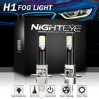 NIGHTEYE H1 LED Bulbs Kit for Fog Lights (160W 1600LM 6000K)