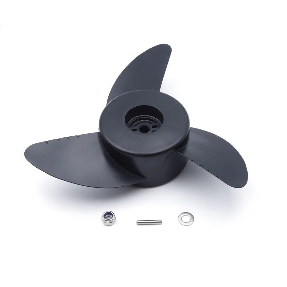 Plastic Propeller for Electric Outboard Motors (Black Finish)