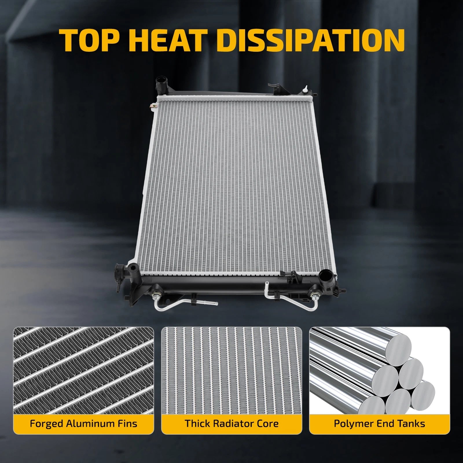 Aluminum Radiator CU2831 for Hyundai Azera 3.8L, Sonata 3.3L, Kia Optima 2.4L