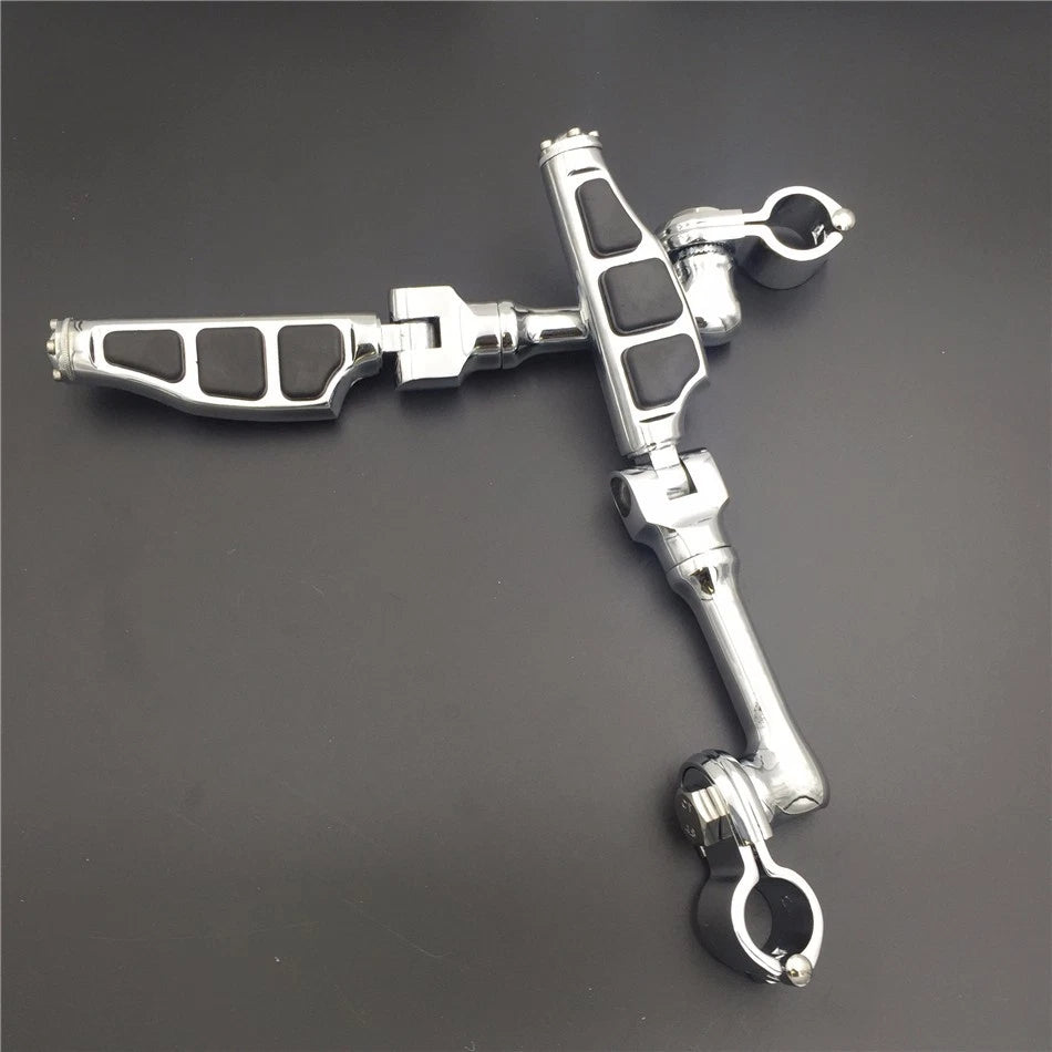 Chrome 1" Flat End Footrest for Harley Sportster 883 1200 (2004–2023)