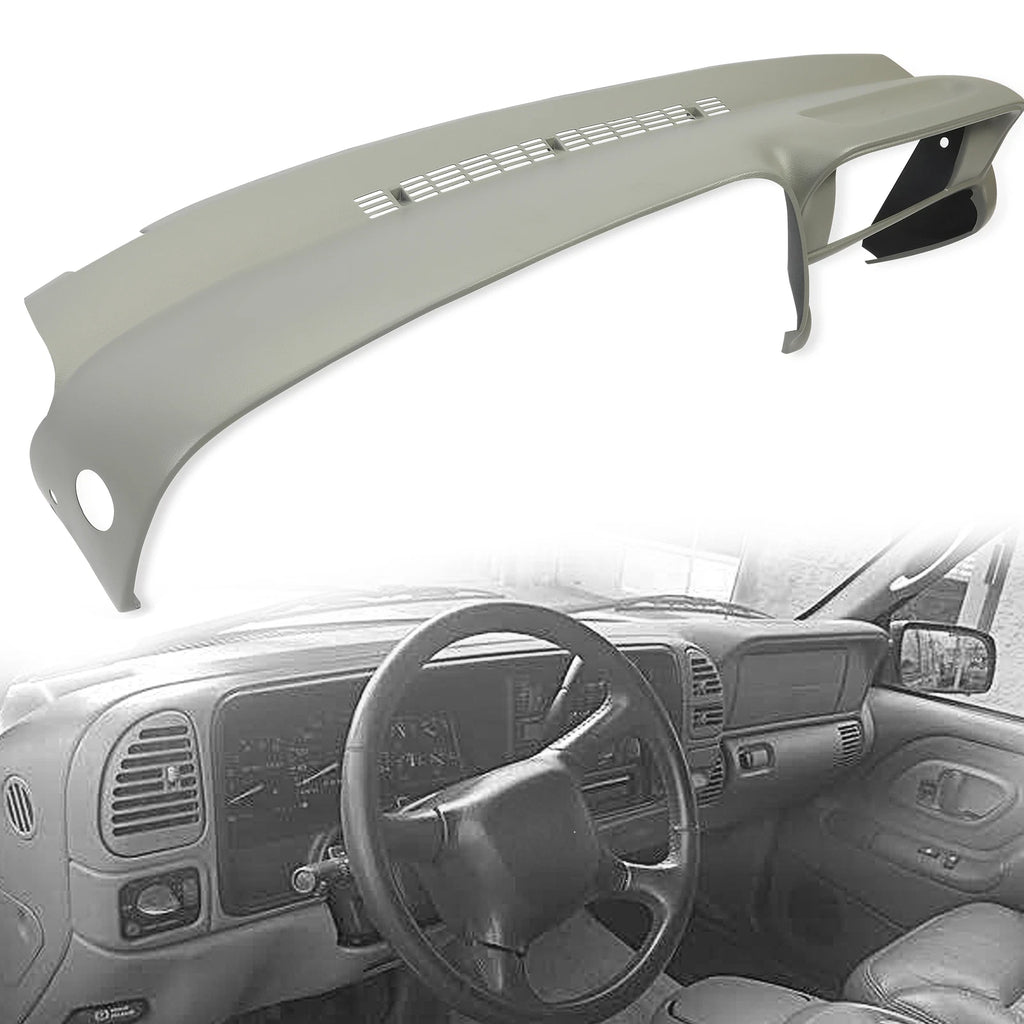 Molded Dash Cover Overlay for Chevy GMC C/K1500 Suburban (1997–1999) Grey