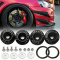 4x Black JDM Aluminum Quick Release Fasteners Kit for Nissan (2007–2016)