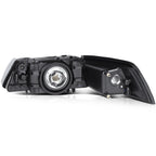 Headlight Assembly Lamps Pair for Ford Mustang (1999–2004) Black Housing Clear Lens