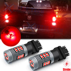 Red Strobe Blinking Brake Tail Light Bulbs for Dodge RAM 1500 2500 (2003–2016)