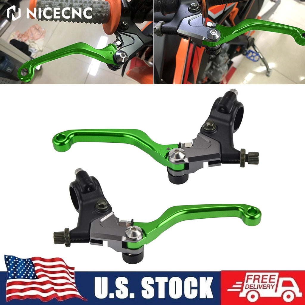 Brake Clutch Lever Set for Kawasaki KX60 KX80 KX125 KX250 KX400 KX450 KDX200 (1990–2023)