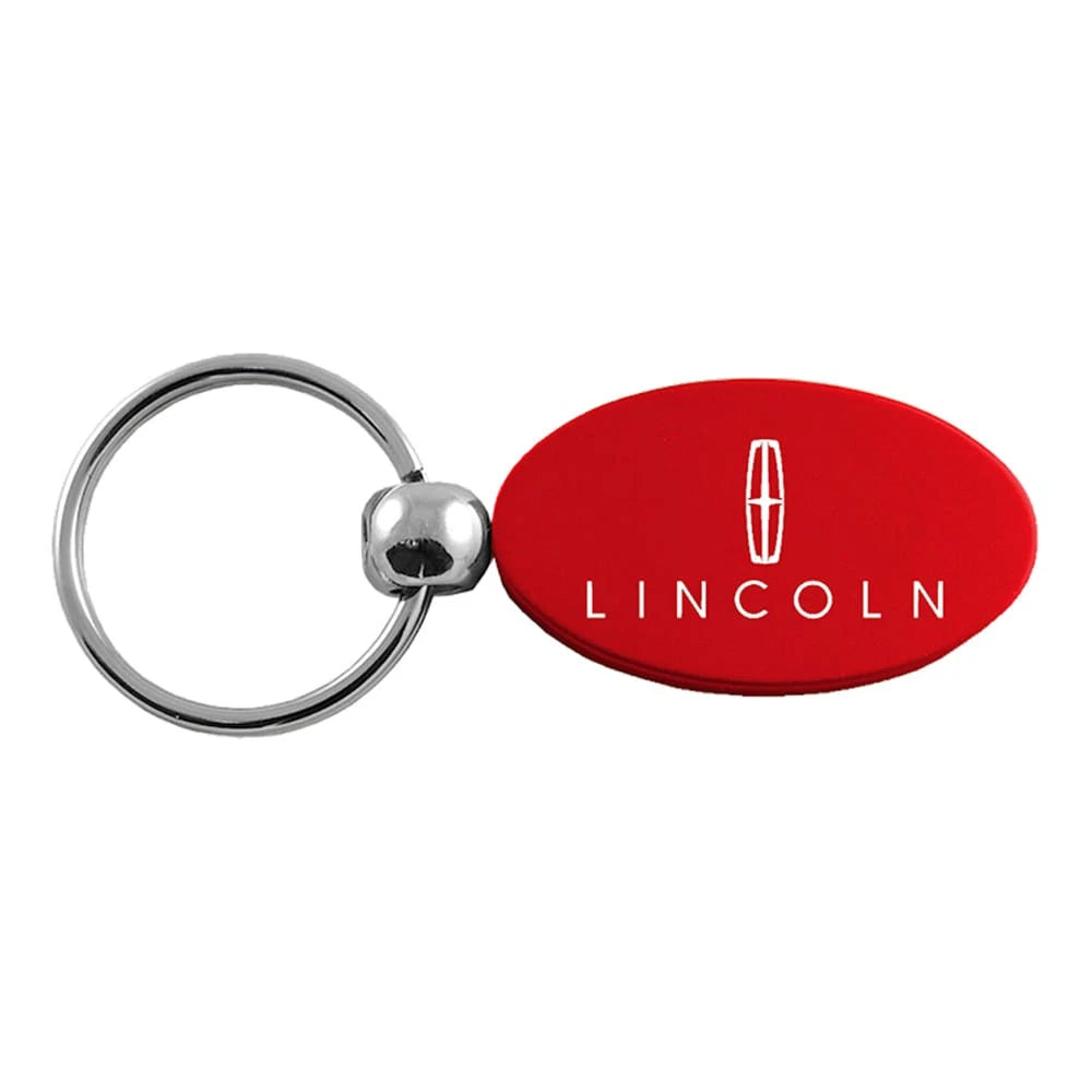 Red Oval Keychain KC1340.LIN.RED - Officially Licensed for Lincoln