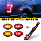 Red & Amber LED Dually Bed Side Fender Lights + Tail Light for Ford F350 (1999–2010)