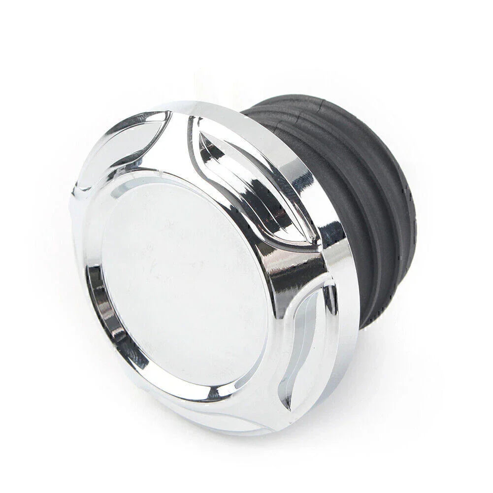 CNC Cut Chrome Gas Cap for Harley Dyna Softail