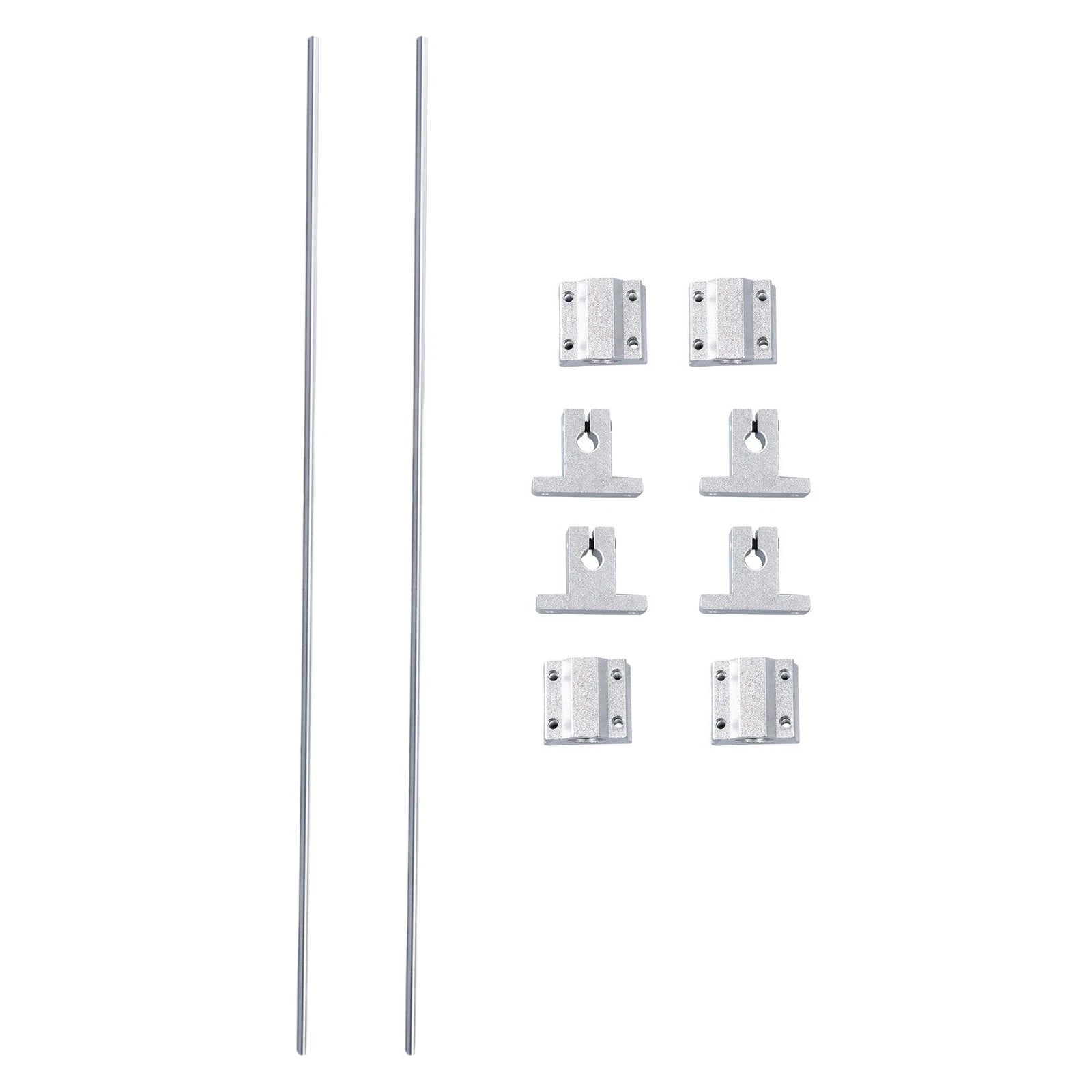 Set of 2 Linear Motion Rail Shaft Slide Guide with 4 Bearings
