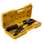 Hydraulic Cable Crimper Tool Kit with 9 Dies for Battery Welding Power Wire