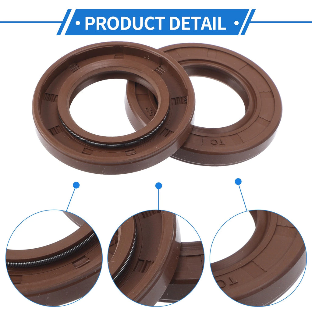 2X Oil Seal Rotary Shaft Seal FKM Rubber 30x52x7mm for Various Models 