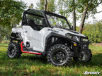 SuperATV Heavy Duty Rock Slider Nerf Bars for Polaris General 1000 (2016–2023) - Red