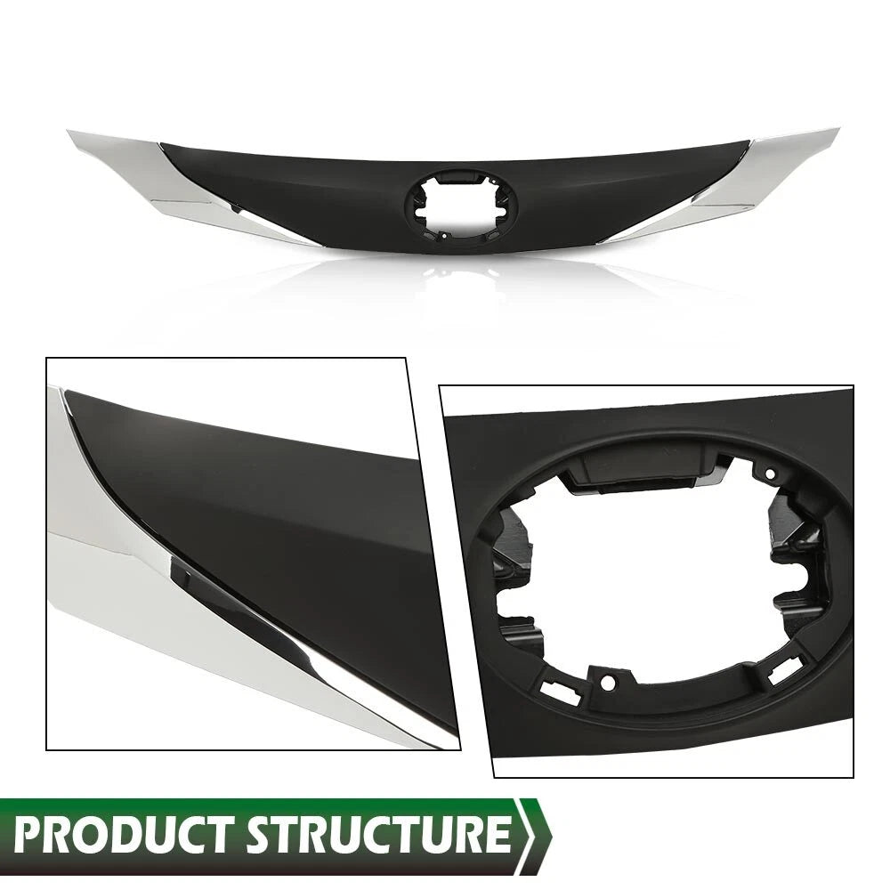 Front Bumper Upper Grille for Toyota Sienna (2021–2022) with Chrome Trim