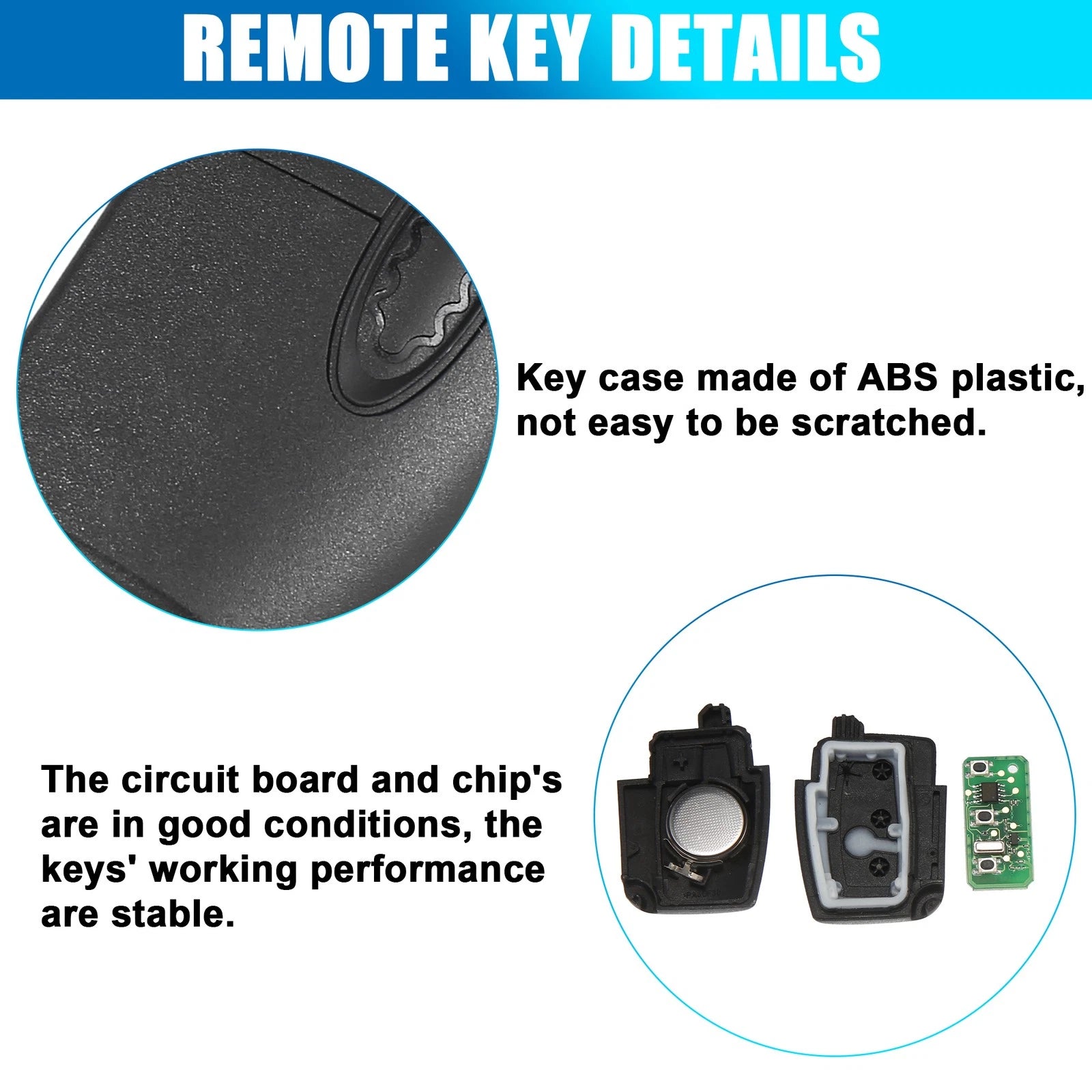 1X 433MHz Fob Car Remote Key for Ford Focus Mondeo Fiesta Galaxy 