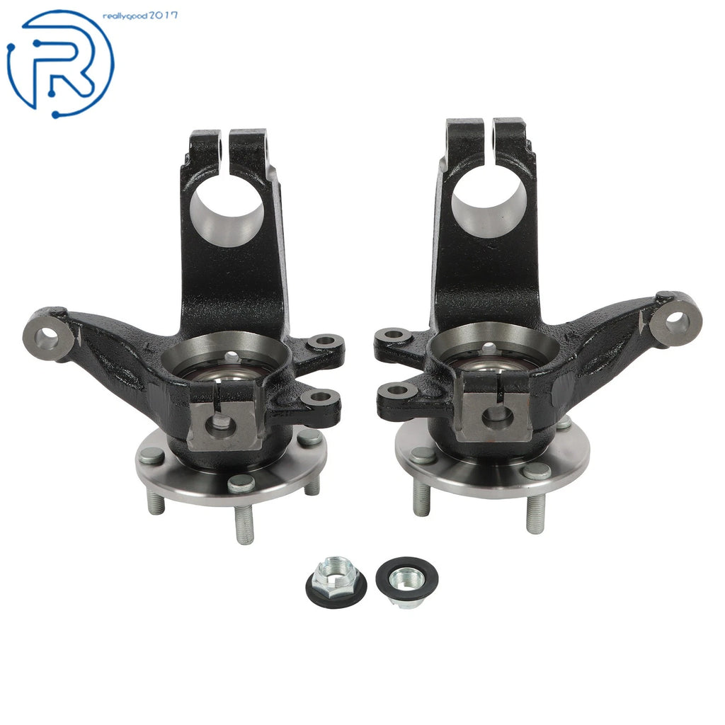 2X Front Side Steering Knuckle & Wheel Hub Bearing Assembly for Ford Focus (2006-2011)