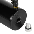 Billet Aluminum Round Black Engine Oil Catch Tank Reservoir for