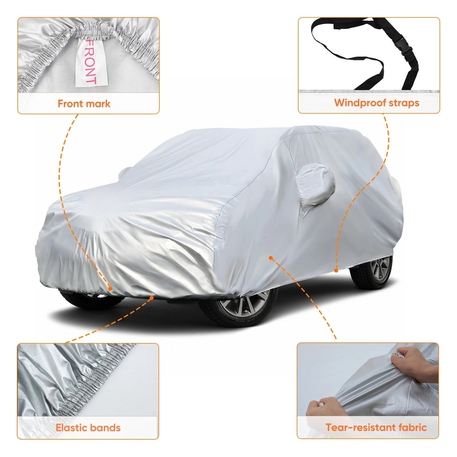 Full SUV Car Cover Waterproof UV Protection for Toyota RAV4 (2010–2021)