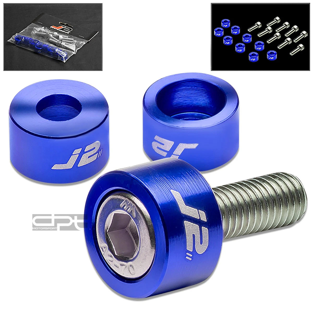 J2 Exhaust Header Manifold Kit for Honda Civic EG/EM (1992–2000) - Blue
